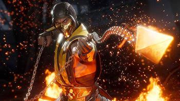 A determined Scorpion using his harpoon-like spear.