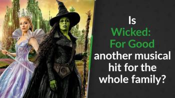 Elphaba (Cynthia Erivo) and Glinda (Ariana Grande) standing side by side with confidence