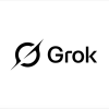 Grok logo with stylized "G" and lightning bolt.