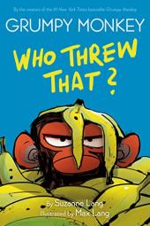 Monkey with a banana peel on its head