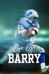 Bye Bye Barry movie poster: Football player runs with the ball
