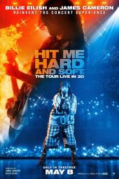 Billie Eilish Hit Me Hard and Soft: Live in Concert movie poster: Images of Eilish singing and playing guitar
