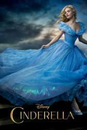 Cinderella (2015) movie poster: Cinderella in a blue dress