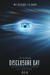 Disclosure Day Movie Poster: Through what looks like mist, a single blue eye stares
