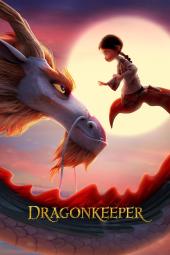 Dragonkeeper Movie Poster: Animated image of a young Chinese girl staring at a dragon