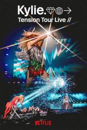 Kylie Tension Tour Live Movie Poster: Kylie Minogue and bright lights.