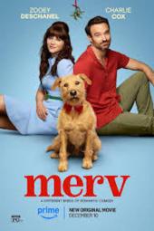 Merv movie poster: Zooey Deschanel and Charlie Cox with dog.