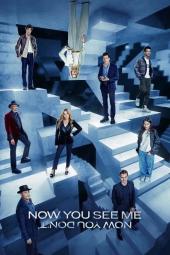 Now You See Me: Now You Don't Movie Poster: Eight people positioned on white geometric steps and platforms
