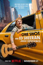 One Shot with Ed Sheeran movie poster: The musician hanging out a cab window.
