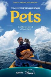 Pets film poster: Man and dog on kayak