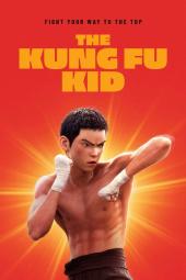 The Kung Fu Kid movie poster: A Juan stands with his elbow raised to fight kung fu on a red background