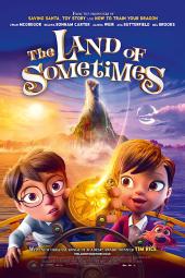 The Land of Sometimes movie poster: Alfie stands next to Elise on a ship, holding up the wish watch
