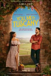 You, Me & Tuscany Movie Poster: Regé-Jean Page and Halle Bailey stand in an arch, looking at each other