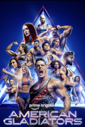 American Gladiators (2026) poster: A composite of gladiators and contenders posing above the logo.