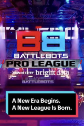 BattleBots Pro League poster: League logo with colorful arena backdrop.