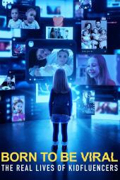 Born to Be Viral The Real Lives of Kidfluencers TV: One little girl with straight blonde hair stands with her back to camera facing multiple screens.