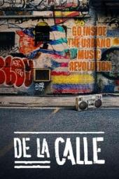De La Calle TV Poster: A boombox sits on the ground. Graffiti’d wall on the background that reads “Go Inside the Urbano Music Revolution.”