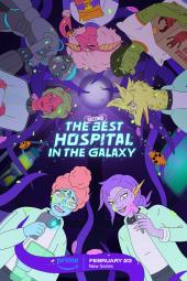 The Second Best Hospital in the Galaxy TV show poster: POV of a patient staring up at a group of alien doctors