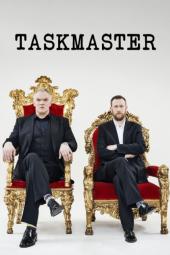 Taskmaster TV show poster: Hosts Greg Davies (left) and Alex Horne sit in their thrones