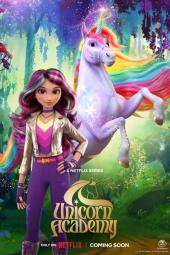 Unicorn Academy TV Poster: Sophia, a teenage Latina girl, with her unicorn Wildstar