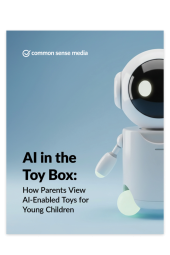 Robot with light blue background