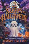 5 More Sleeps 'til Halloween book cover: Child in ghost costume and glasses next to dog in front of spooky Halloween house