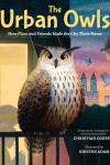 The Urban Owls book cover: An owl sits on a balcony rail with a girl inside the window and the city skyline in the distance
