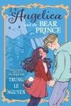 Angelica and the Bear Prince book cover: Illustration of two teens holding hands with a faint image of a large stuffed bear in the background