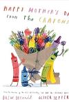 Happy Mother's Day from the Crayons book cover: Red, green, blue, purple crayons hold bouquet with a yellow crayon inside and a heart with "Mom" on it