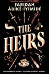 The Heirs book cover: Title in large type circled by items including swords, teacup, scissors, chess pieces