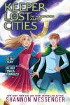Keeper of the Lost Cities Graphic Novel: Volume 1, Part 2 book cover: Sophie holding light-gathering horn and Dex admiring