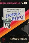 Leopold Berry book cover: Like an old videotape holder; title's in the label, behind drawing of mechanical wolf with red eyes