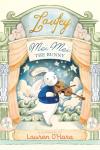 Mei Mei the Bunny book cover: White bunny in a blue shirt plays a violin on a colorful stage with a backdrop of sea and stars 