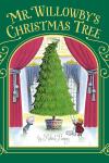 Mr. Willowby's Christmas Tree book cover: Green frame with very tall Christmas tree in front of a window with pulled back red curtains