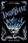 Nightbane book cover: A skull-like head of smoke wears a crown of spikes with a castle on a hill in the middle of the crown