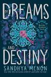 Of Dreams and Destiny book cover: Illustration of an old fashioned key against a purple and blue paisley background