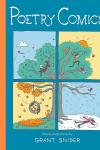 Poetry Comics book cover: A tree divided into four quadrants showing a different season and a child doing an activity in each
