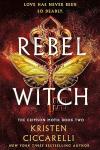 Rebel Witch book cover: Glowing yellow moth wings, the symbol of Rune's witch power, are superimposed on an intricately carved red key