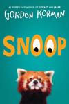 Snoop book cover: Title in yellow font and eyes in the Os with a red panda bellow on a teal background