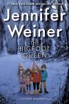 The Bigfoot Queen book cover: Four kids in winter gear in the snow at the edge of the woods