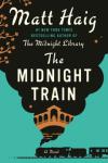 The Midnight Train book cover: Illustration of an old fashioned train billowing a huge cloud of black smoke. Within the smoke is the book’s title