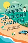 The Summer of Second Chances book cover: Illustration of a couple walking along the beach with a lighthouse in the distance