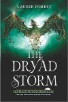 The Dryad Storm book cover: A skeletal dragon covered in leaves and branches rises up into a lightning-laced emerald sky
