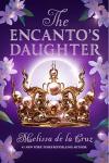 The Encanto's Daughter book cover: Elaborate swirly gold crown with pearls, with purple background and flowers