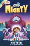 The Mighty Book Cover: A big, hairy, purple beast stands behind glowing girl