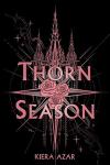 Thorn Season book cover: Three roses are set on the points of a giant compass with tendrils of magic flowing around it and castle spires behind
