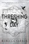 Threshing Day book cover: Dragons, clouds, and geometric design surrounding title "Threshing Day"