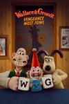 Wallace & Gromit — Vengeance Most Fowl movie poster: Wallace, a "smart" gnome, and Gromit all holding coffee mugs