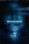 Skinamarink Movie: Poster: An upside-down picture of a child sitting with his back to us, in front of a door