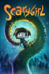 Scarygirl movie poster: A young human-octopus girl with an eyepatch sits on a tentacle